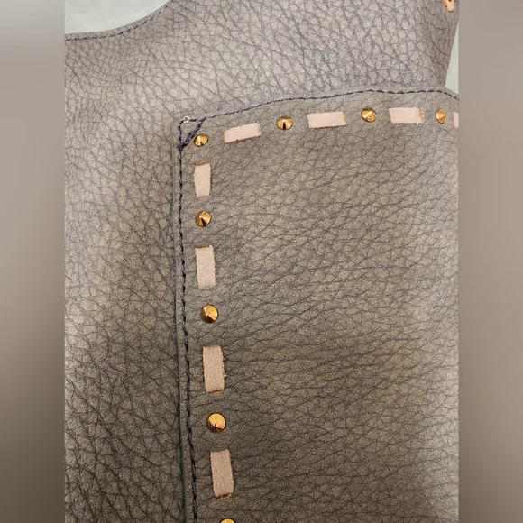 Steve Madden Handbag with Embroidered Guitar Strap Purse Bag New Blue Leather - Picture 9 of 17